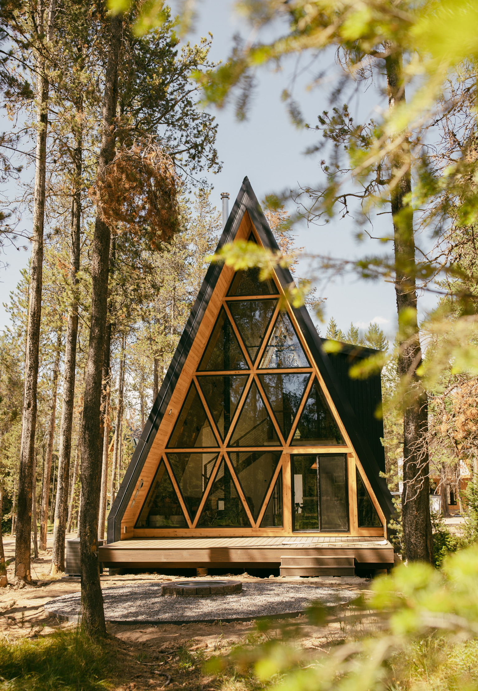 Spacious interior with high ceilings